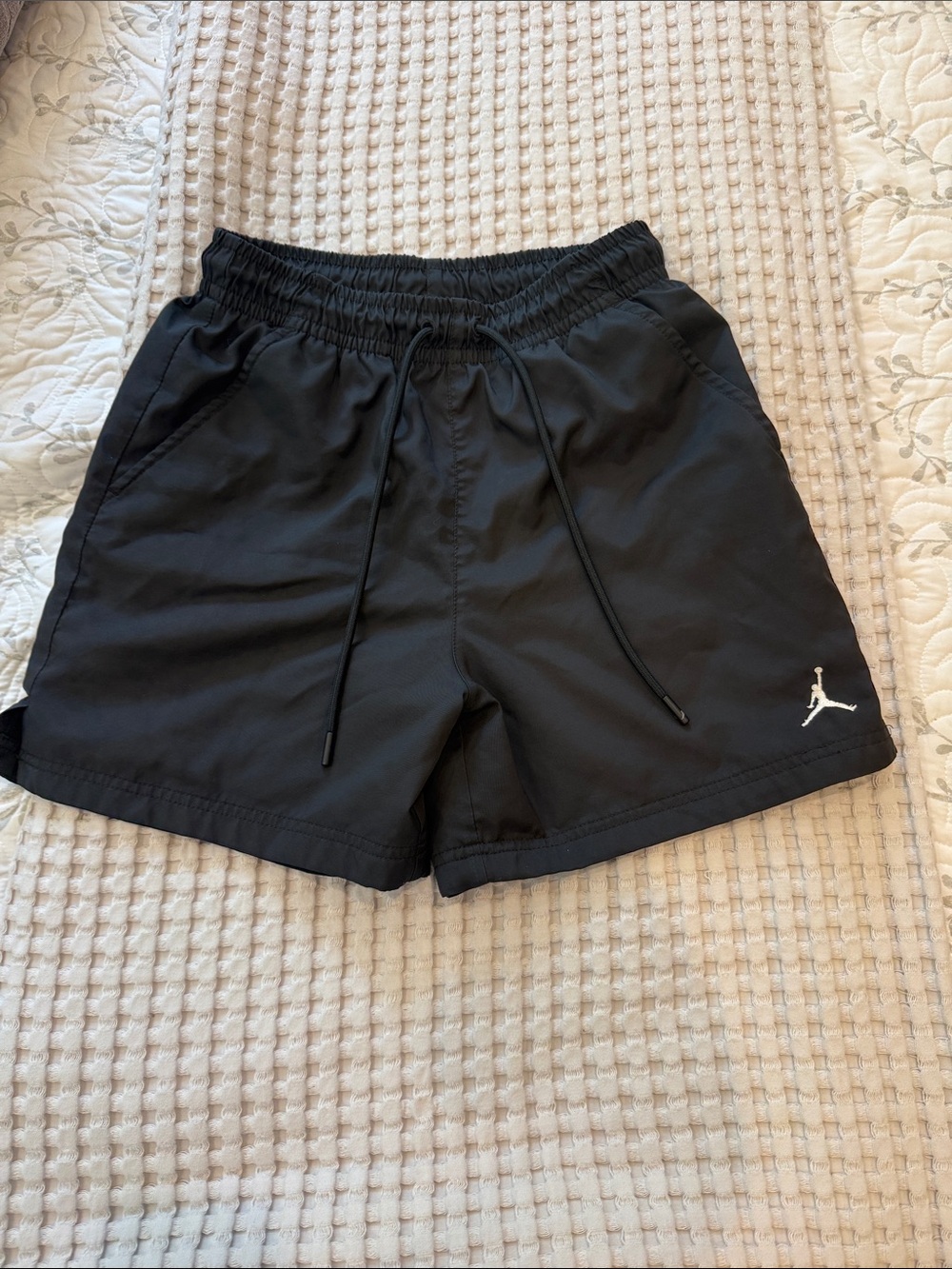Nike Black Athletic Shorts with White Logo